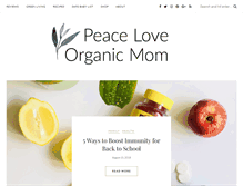 Tablet Screenshot of peaceloveorganicmom.com
